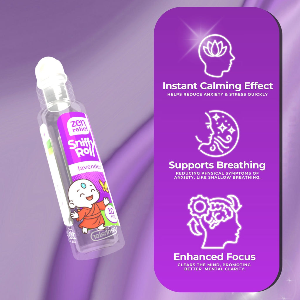 3pcs Zenhaler Lavender Sniffy Roll Set