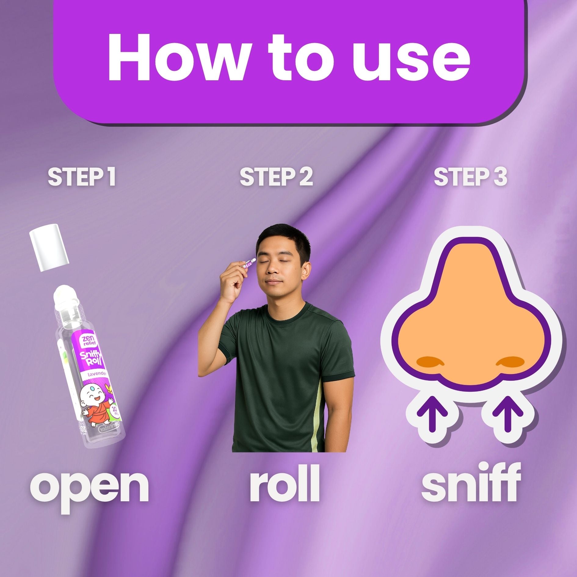 Zenhaler Lavender Sniffy Roll